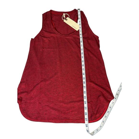 Lanston Racer Back Tank Top Size Medium Burgundy Active Runner Light Weight - Picture 6 of 7